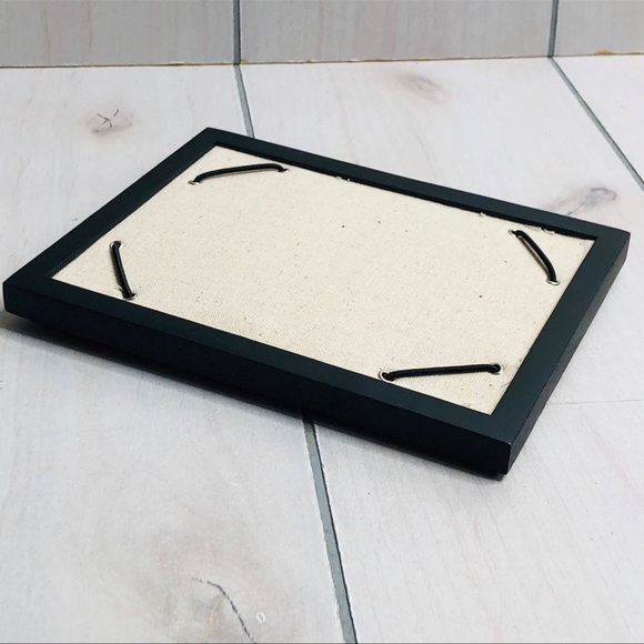 Black & Canvas Tucked Corner Memory Board Frame for Menu, Notes Wifi Password - Picture 3 of 3